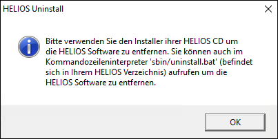 Hinweis zur Deinstallation