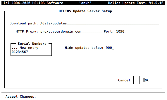 HELIOS Update Installer – HELIOS Update Server Setup