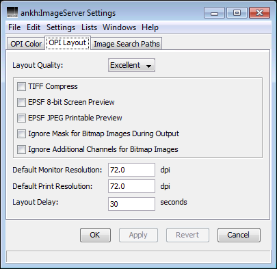 Defining <code>OPI Layout</code> preferences